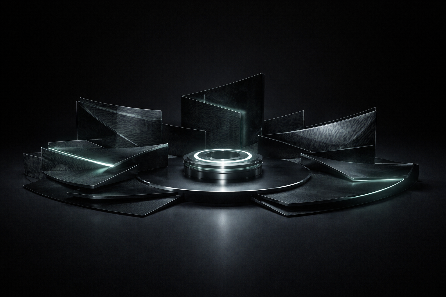 Premium render showing coordinated technical capability across software, data, infrastructure, and delivery support.